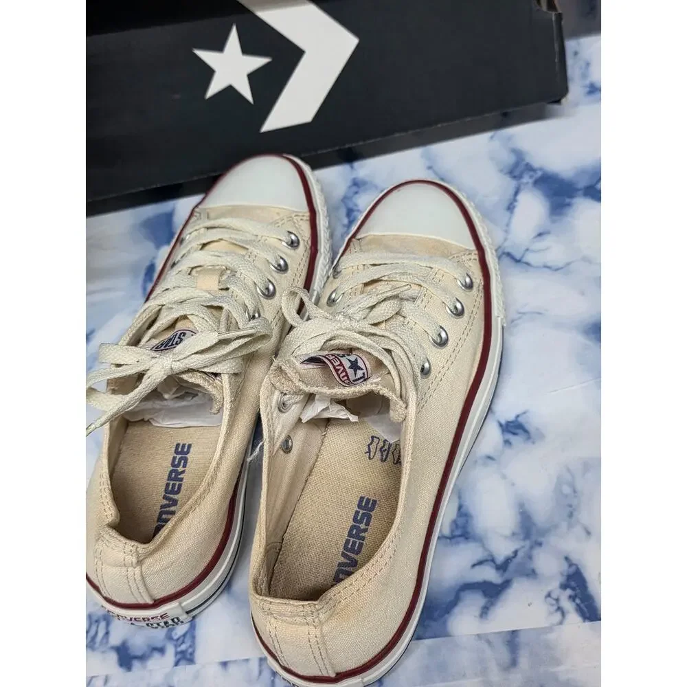 Womens Converse Chuck Taylor All Star  OX Ivory Low Sneakers Shoes Size 6.5